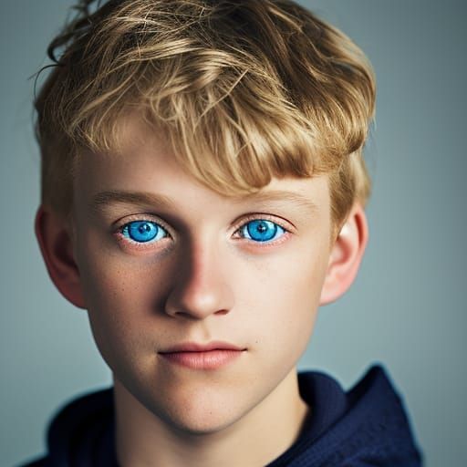 Blond cute looking boy