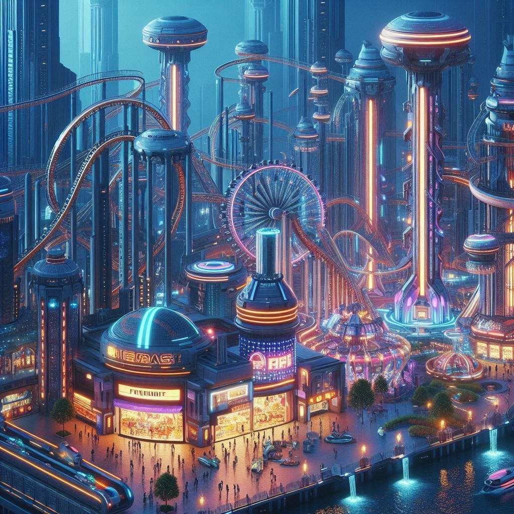 Futuristic parkland