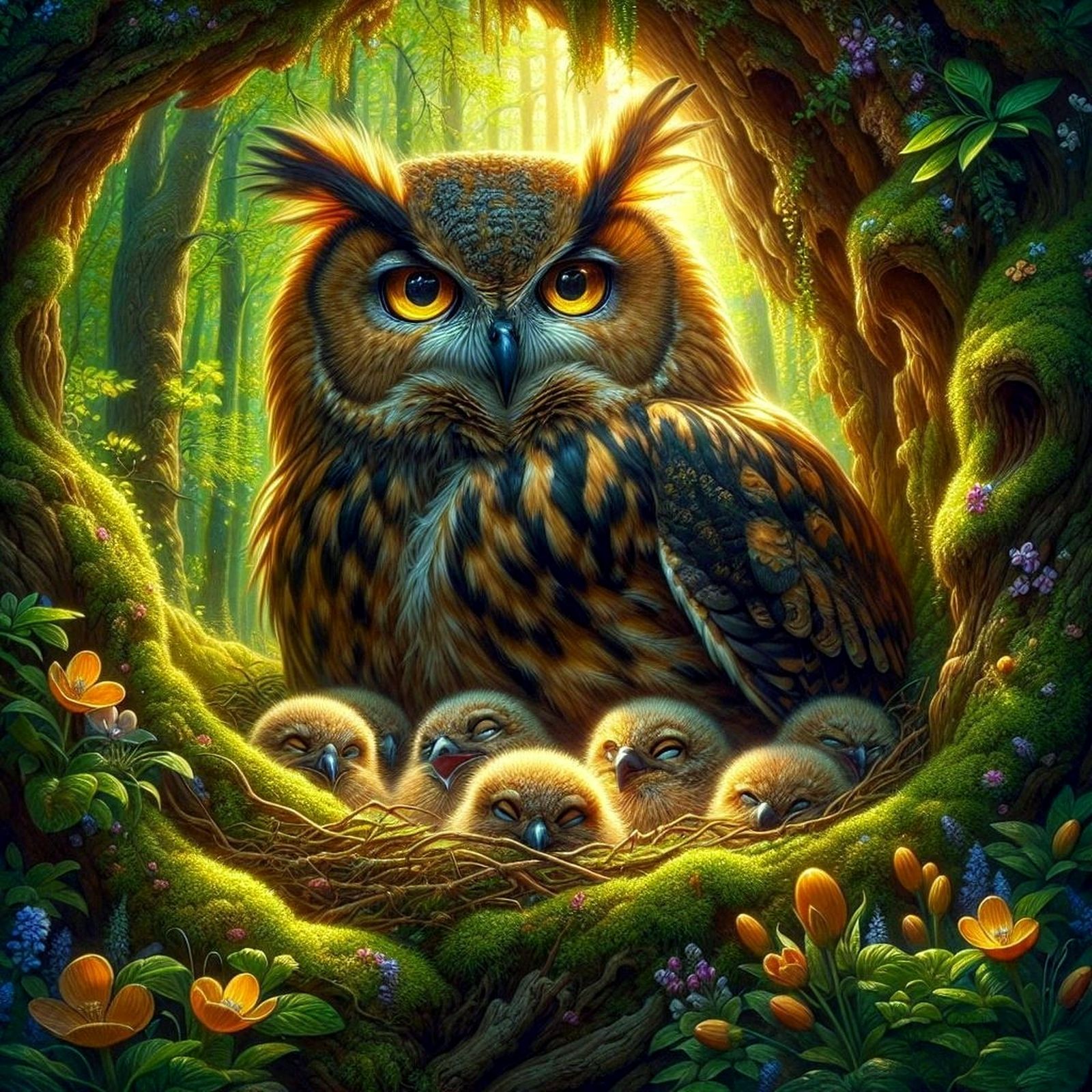 Beneath Mother's Wing