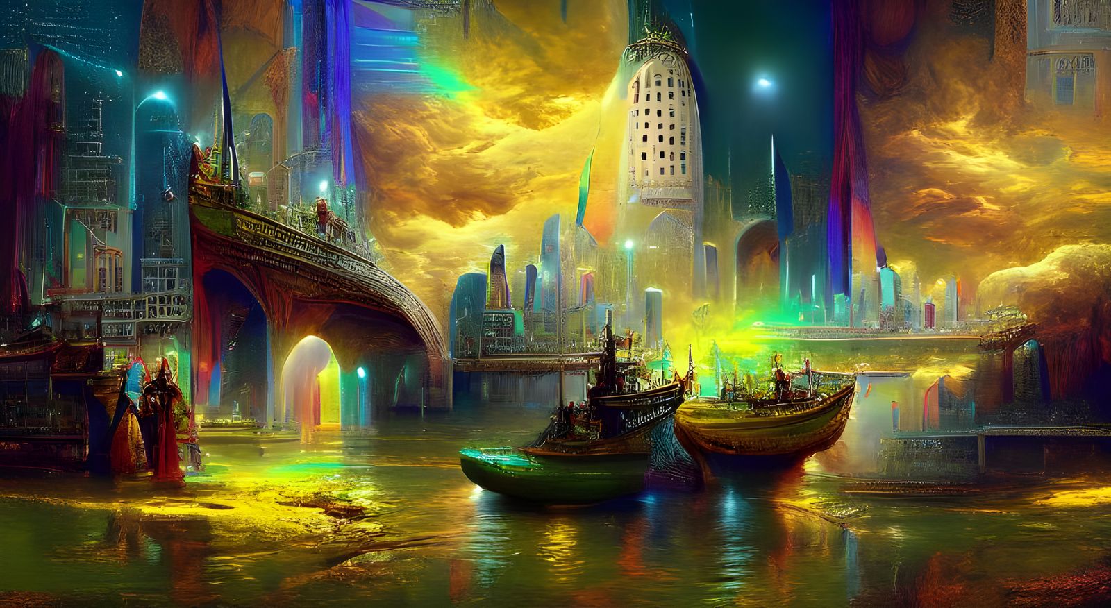 New Asgard City - Ahistorical sci-fi fantasy - AI Generated