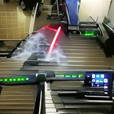 treadmill at the end of time with a lightsaber