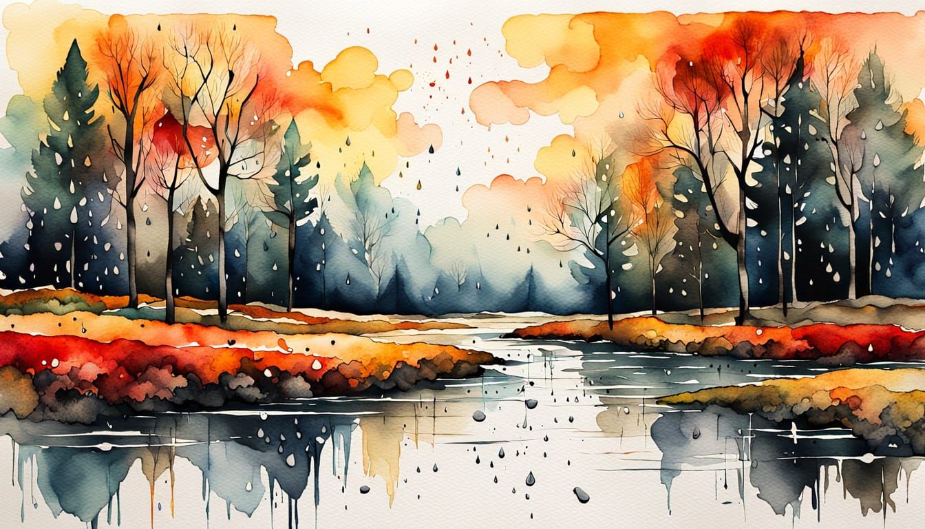 Autumn Watercolor  by @Kasia S-J