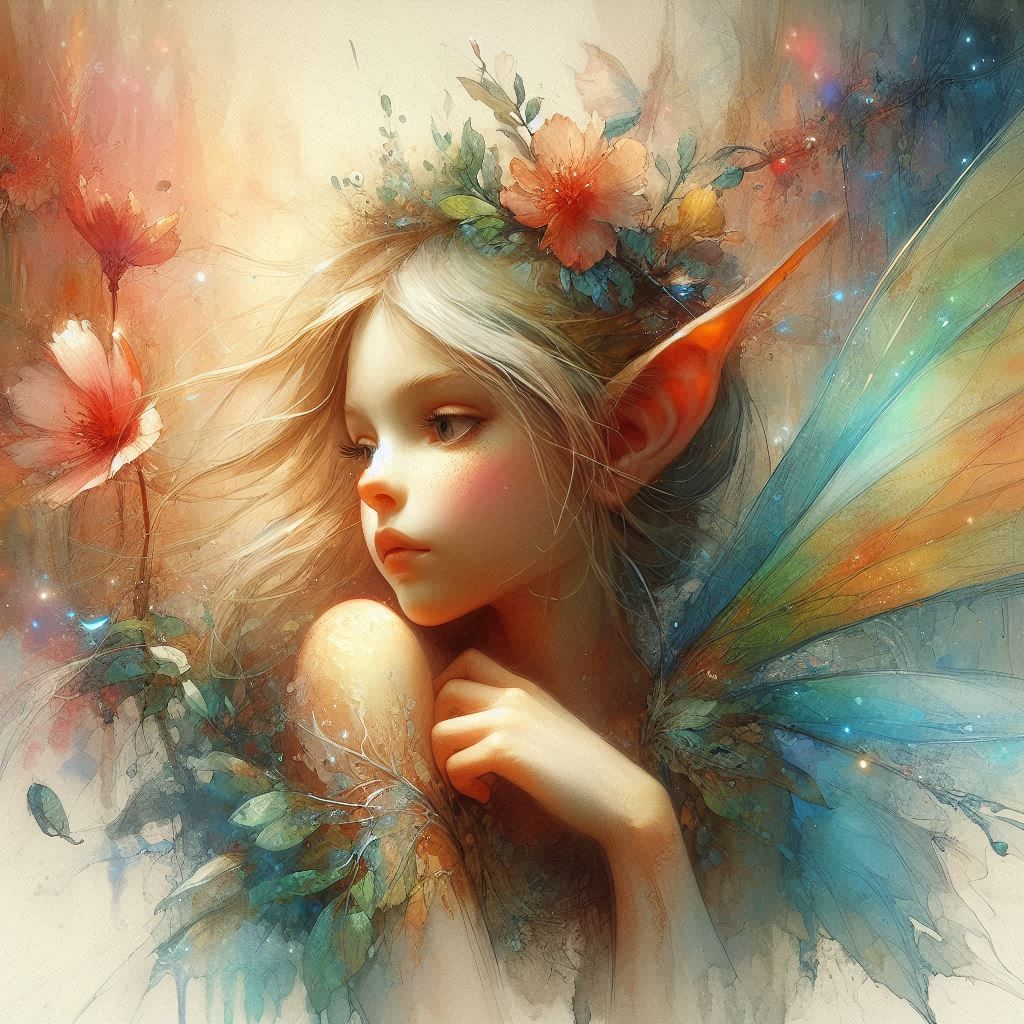 adorable fairy-tale fantasy creature portrait..