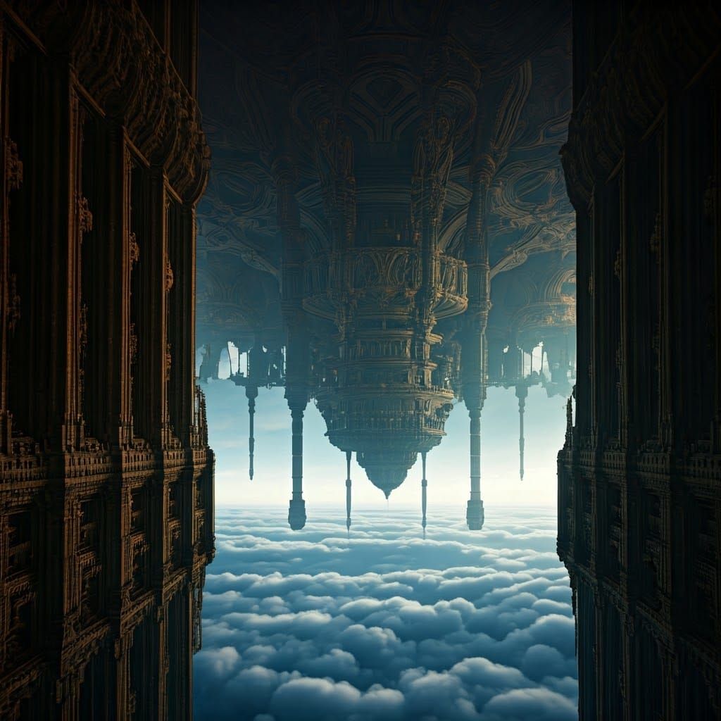 Surreal Inverted World Fantasy Concept Art