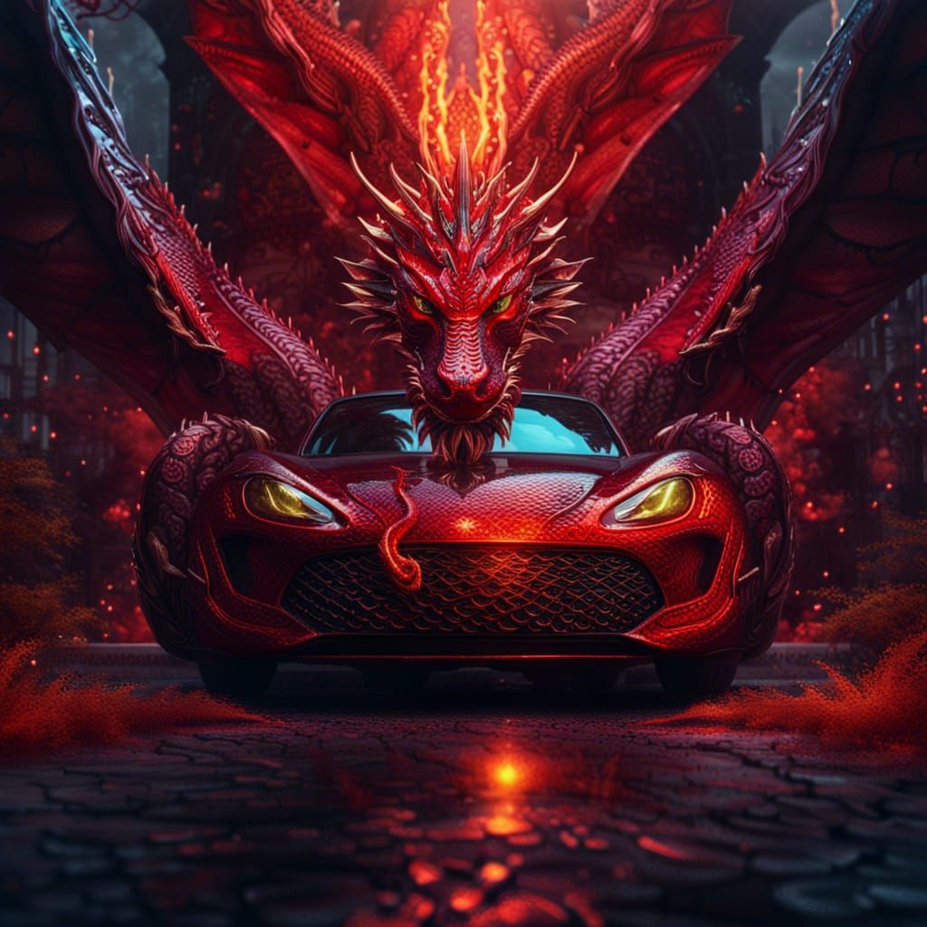 dragoninspired car AI Generated Artwork NightCafe Creator