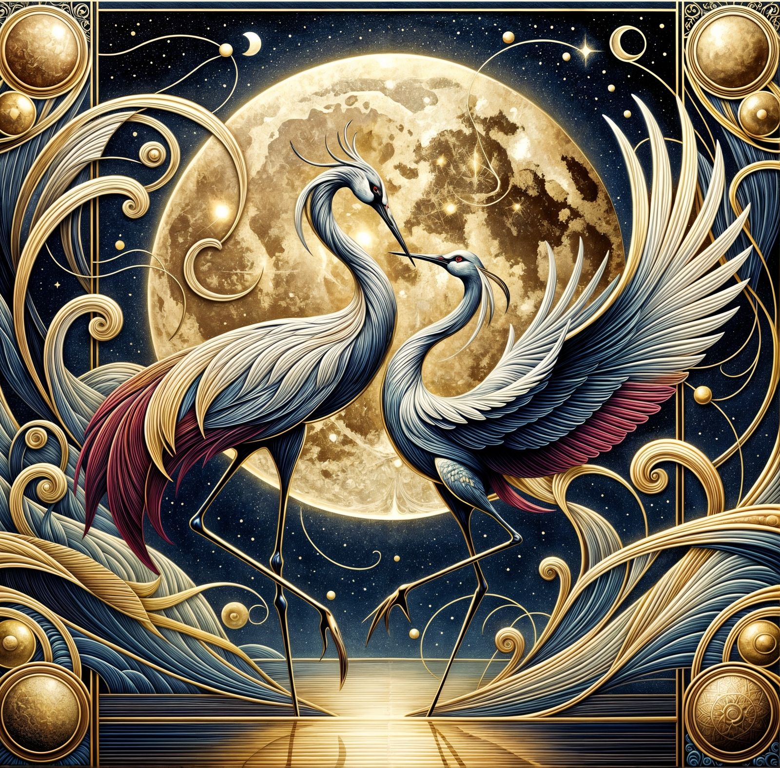 Majestic Cranes  by @Nico