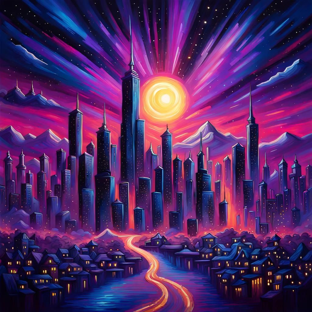 City Rising - AI Generated Artwork - NightCafe Creator