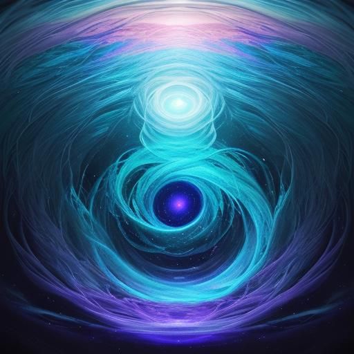 Mystical Being Emerges from Swirling Vortex