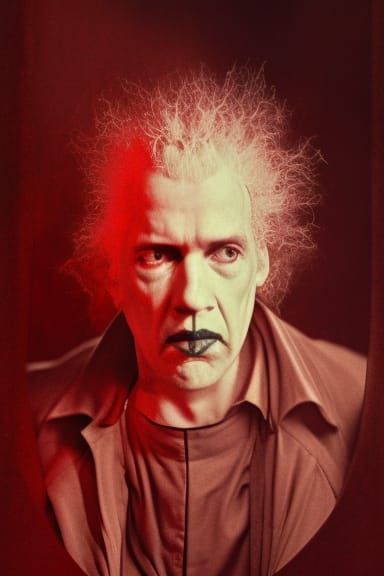 Electric Pope Dreamlike Photograph in Hypermaximalist Style