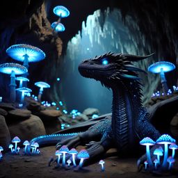 The Indigo Dragon wormed his way into the deepest caves below mountains ...