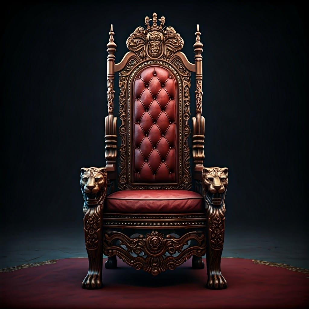 Majestic Throne of Power in Detailed Matte Painting Style