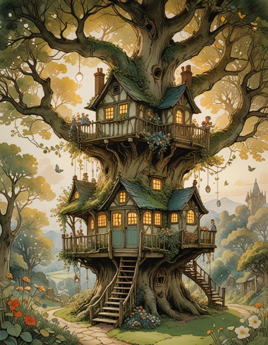Casa per bambini sulla cima degli alberi   by @Bonzomaletti