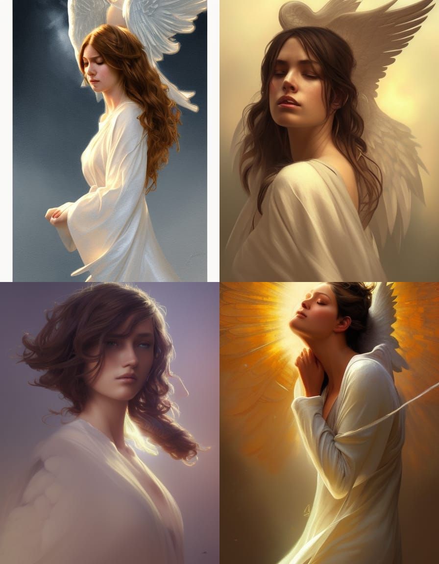The angel of peace: artistic portrait
