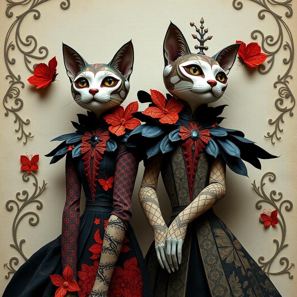 High fashion felines.