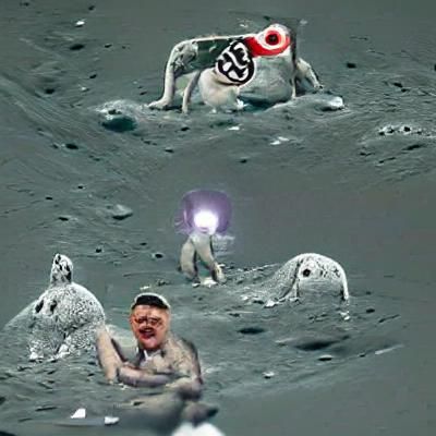 Mechahitler on the moon