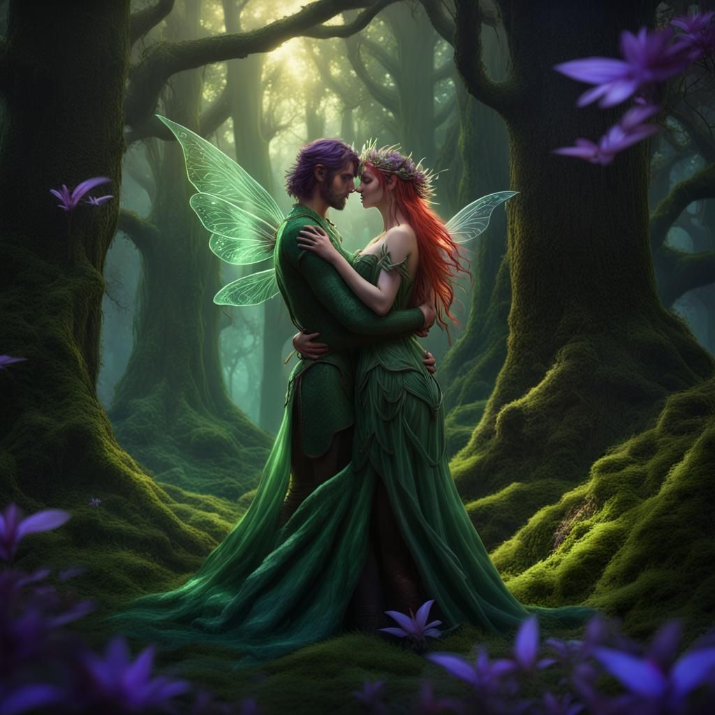 Titania and Oberon - AI Generated Artwork - NightCafe Creator