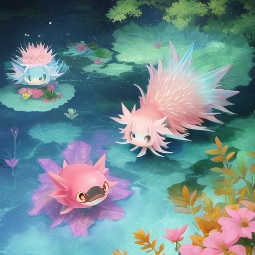 pastel pond - AI Generated Artwork - NightCafe Creator