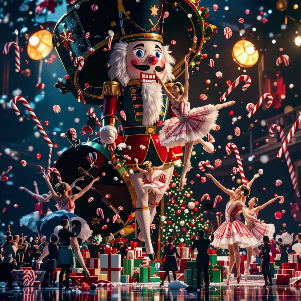 Nutcracker Stage Disaster
"A grand Christmas ballet performance of The Nutcracker, but the giant nutcracker prop tips over and crashes into ...