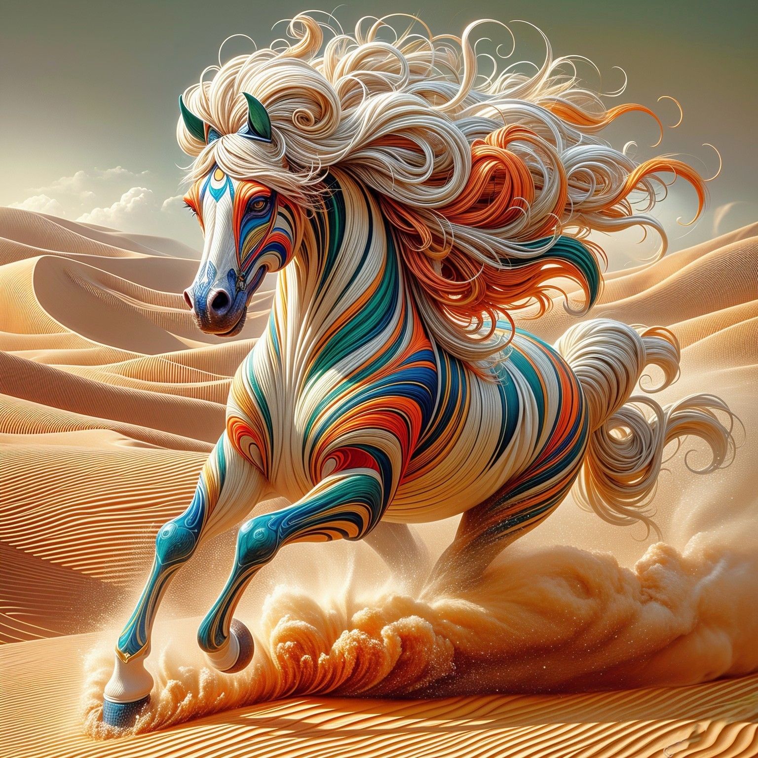 Spirited Harlequin Horse