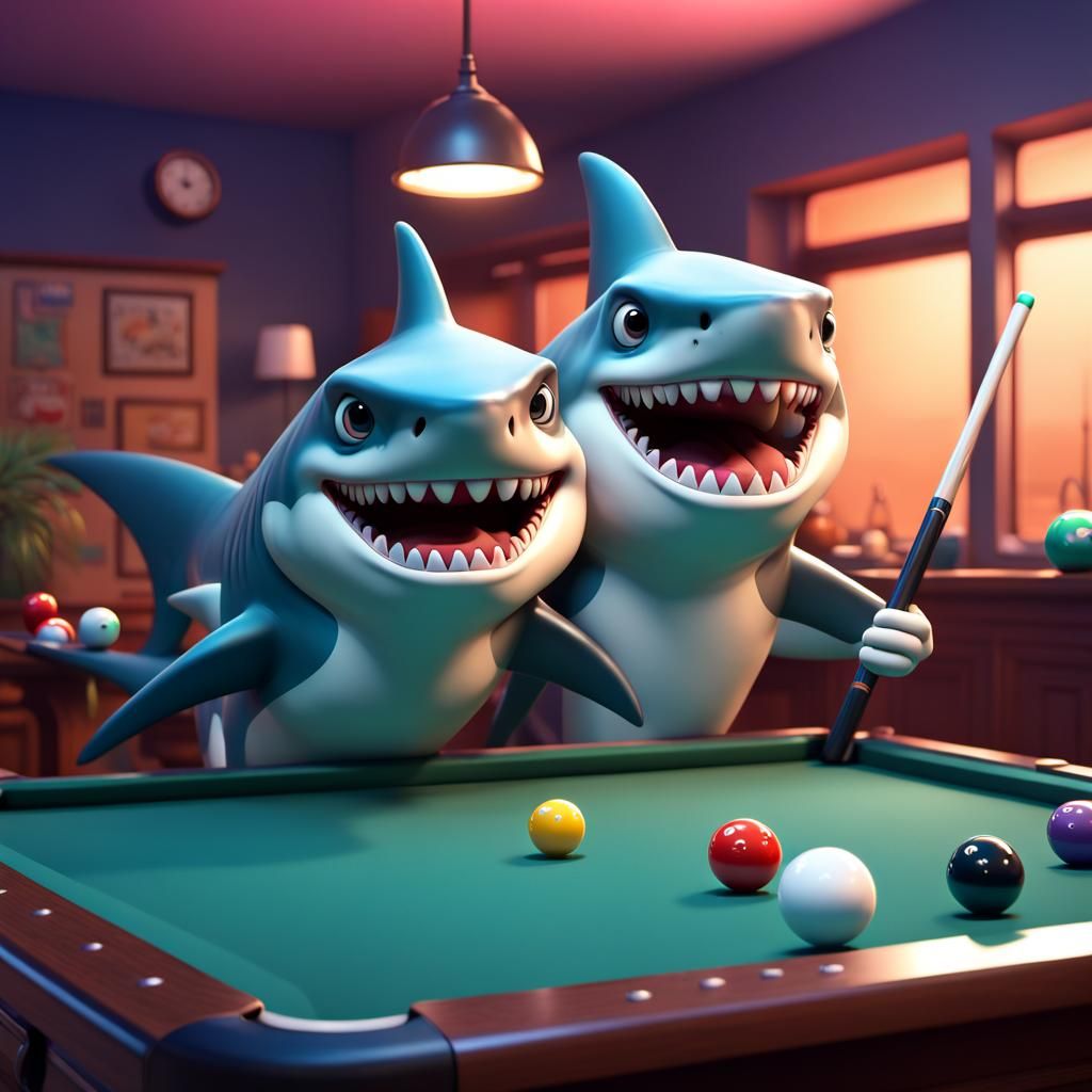 Pool Sharks AI Generated Artwork NightCafe Creator