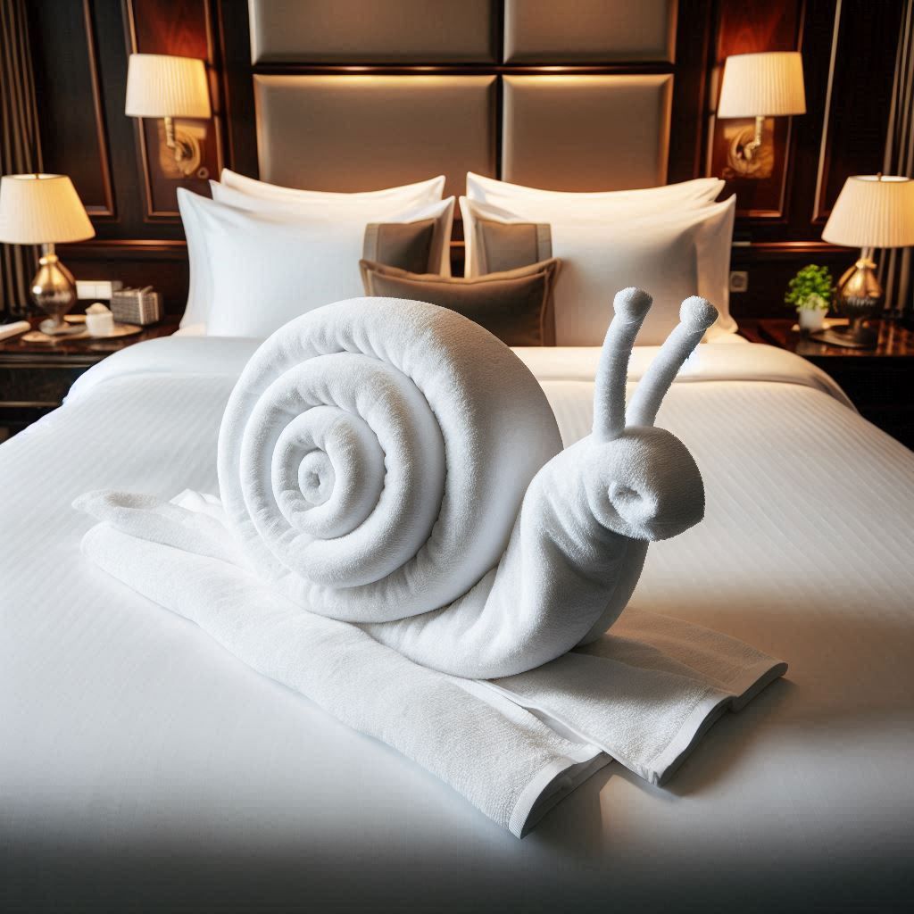 Snail, towel art