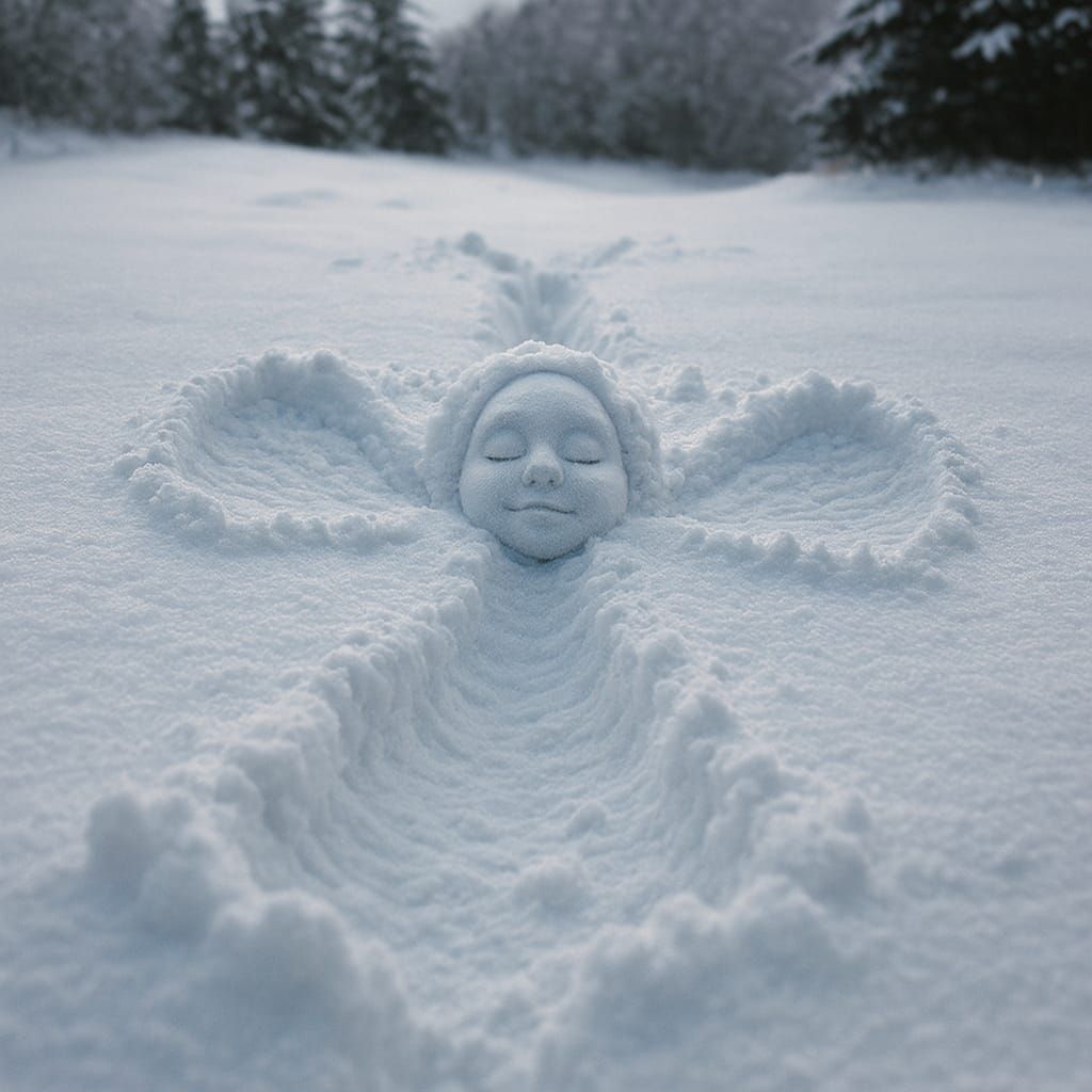 snow angel face