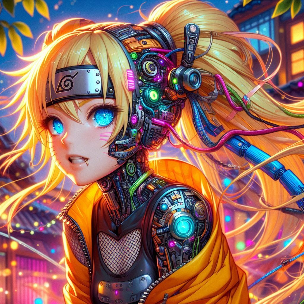 anime Beatmania IIDX artwork illustration female naruto, hea...