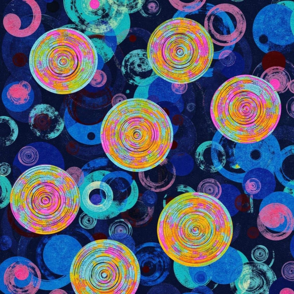 <lora:mmcollage:1.0> This image shows a dreamlike scene of swirling Ramen noodles suspended in a kaleidoscope of colors, set against a backd...