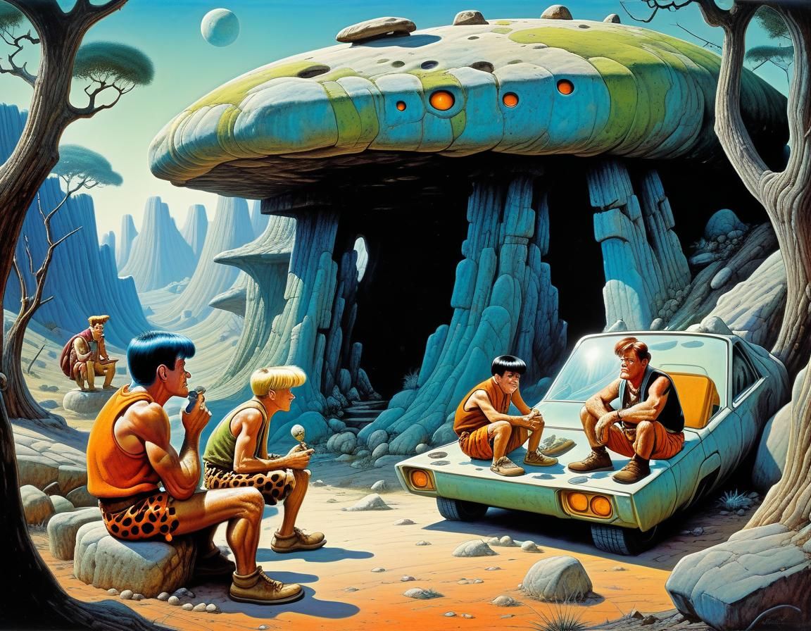 The Flintstones - AI Generated Artwork - NightCafe Creator