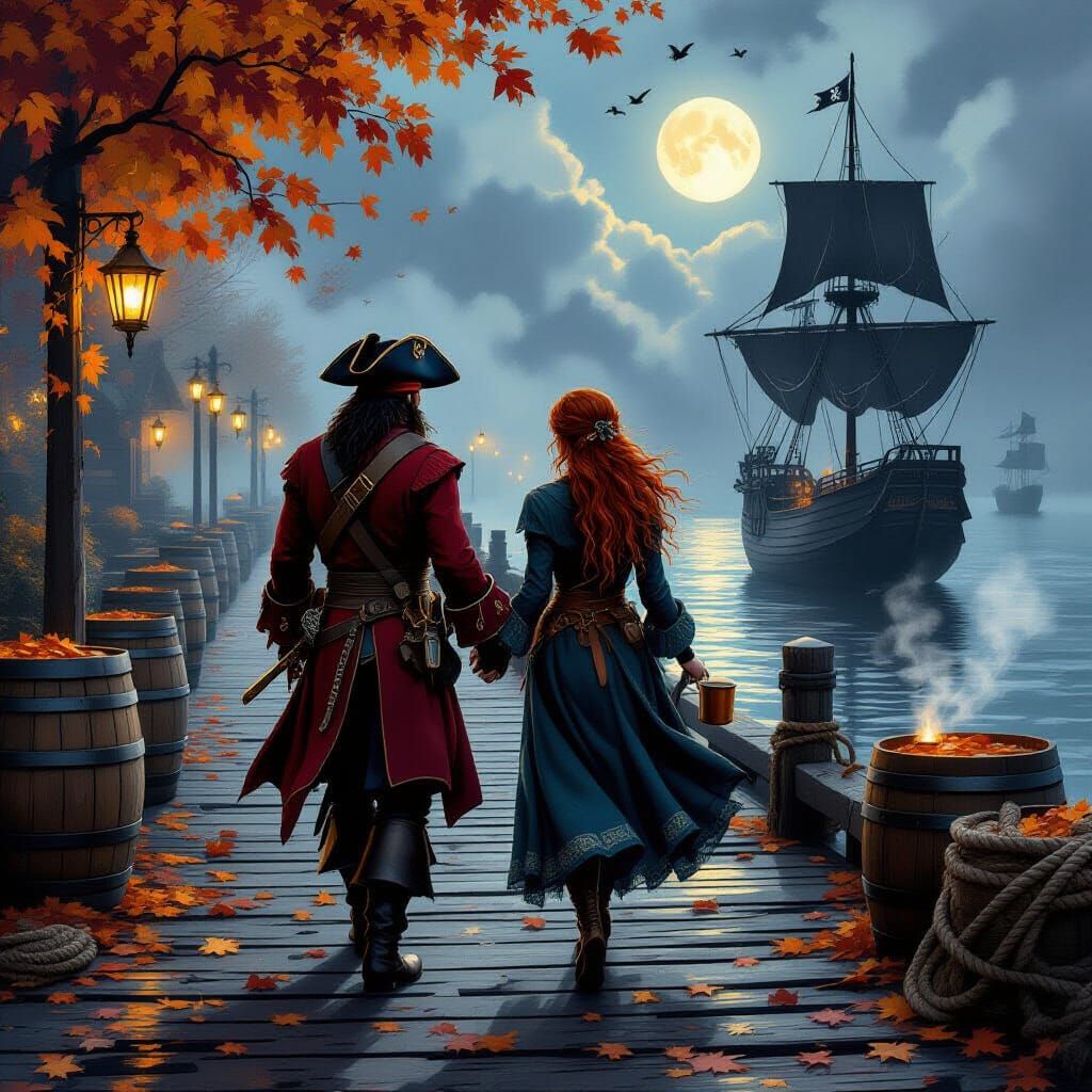 Autumn dating, pirate style  by @Erasmus