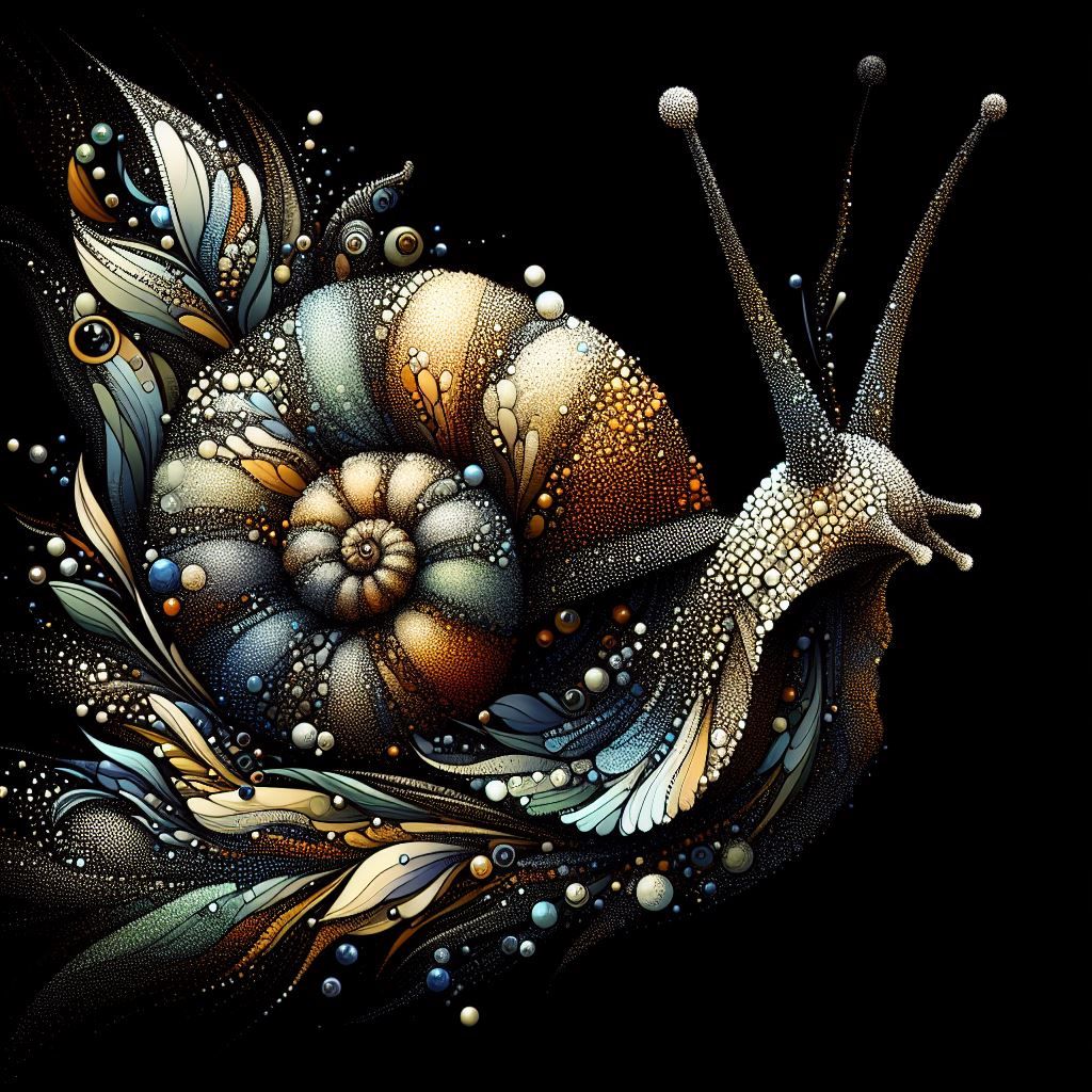 snail made from dots