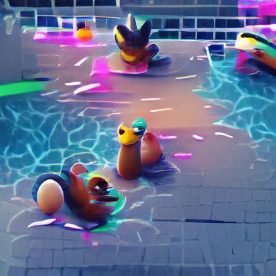 Pool party ducks