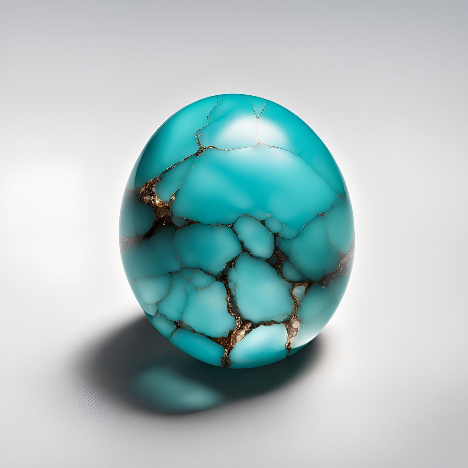 A single turquoise gemstone, (no other gems visible, not in a jewelry ...