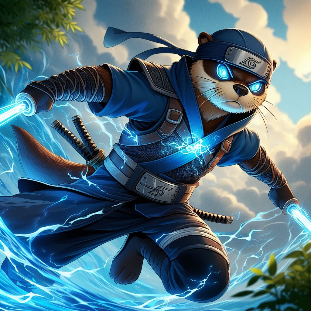 The ninja otter 🥷🏻 D3 - AI Generated Artwork - NightCafe Creator