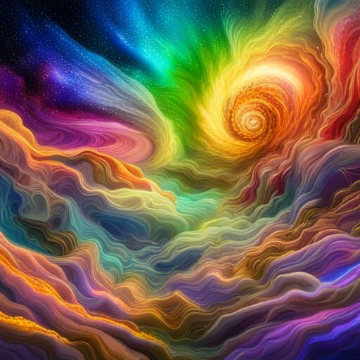 Mystical, magical, Multilayered,  multicolored pair of eyes,...