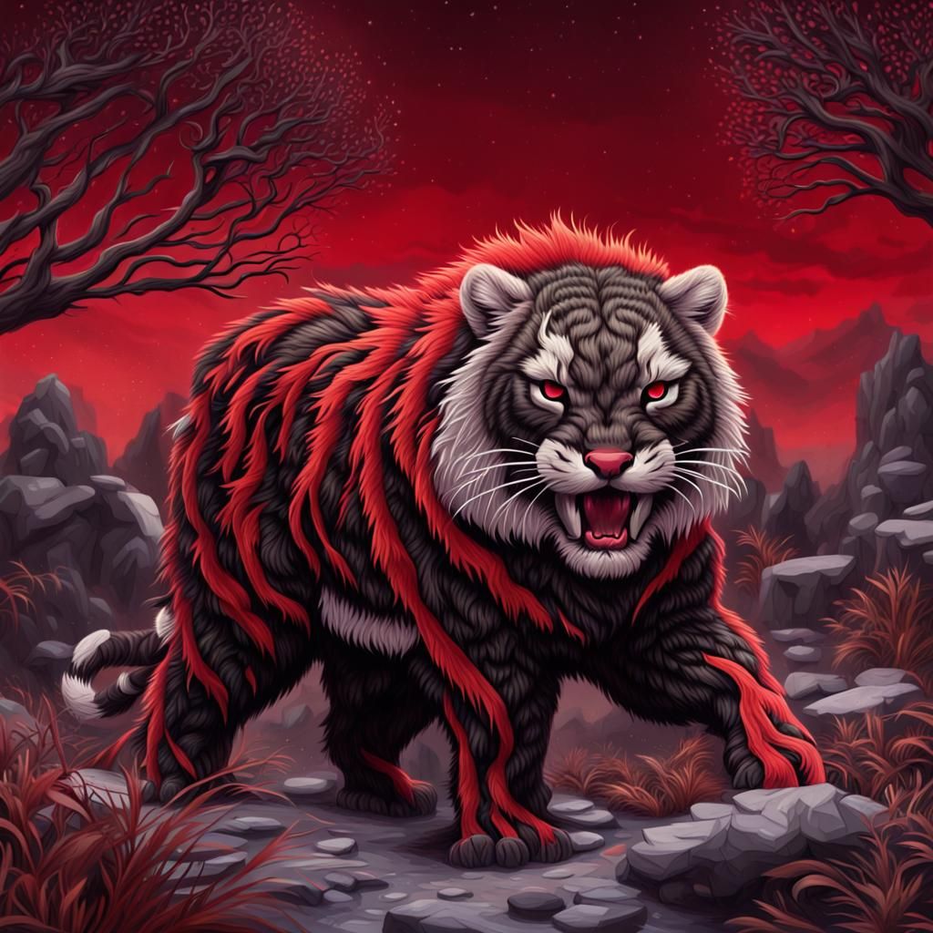 Devil tiger - AI Generated Artwork - NightCafe Creator