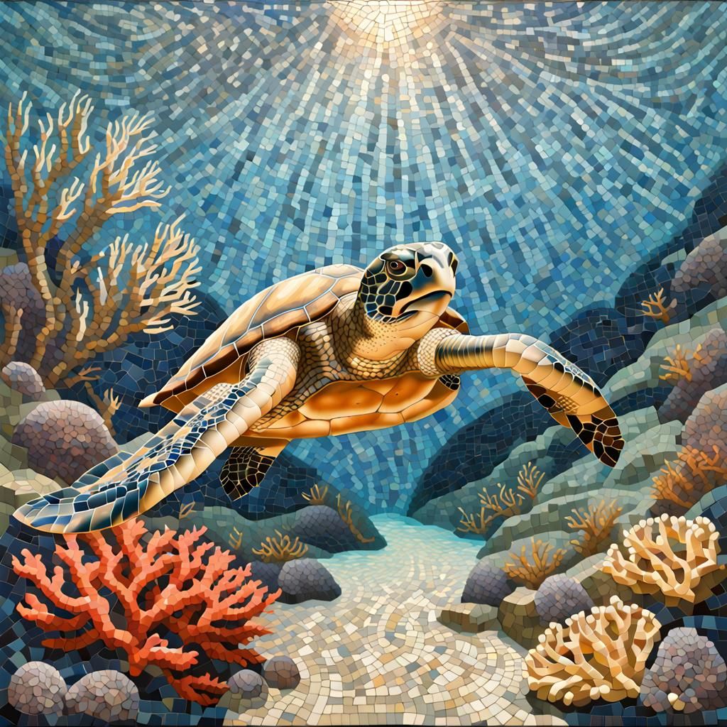 Sea Turtle  by @Fluffball