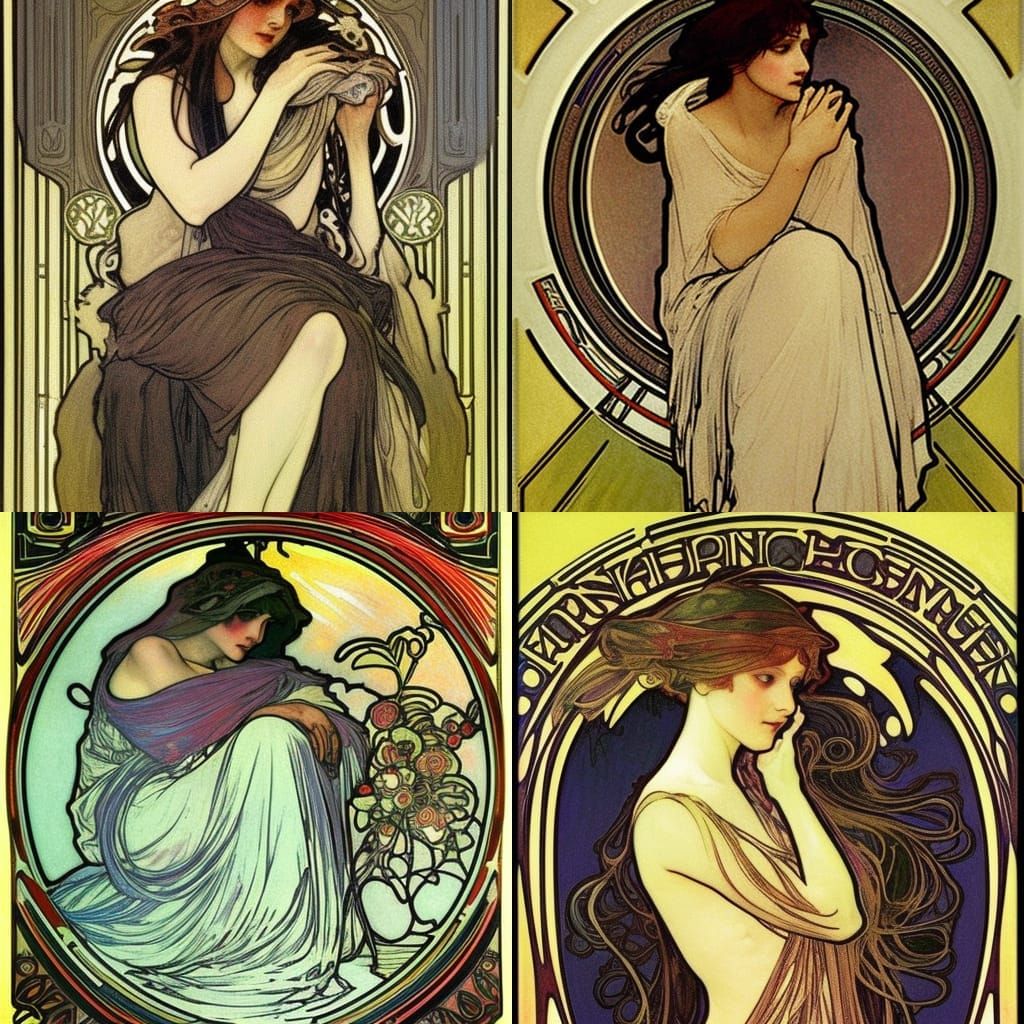 by Alfonse Mucha - AI Generated Artwork - NightCafe Creator