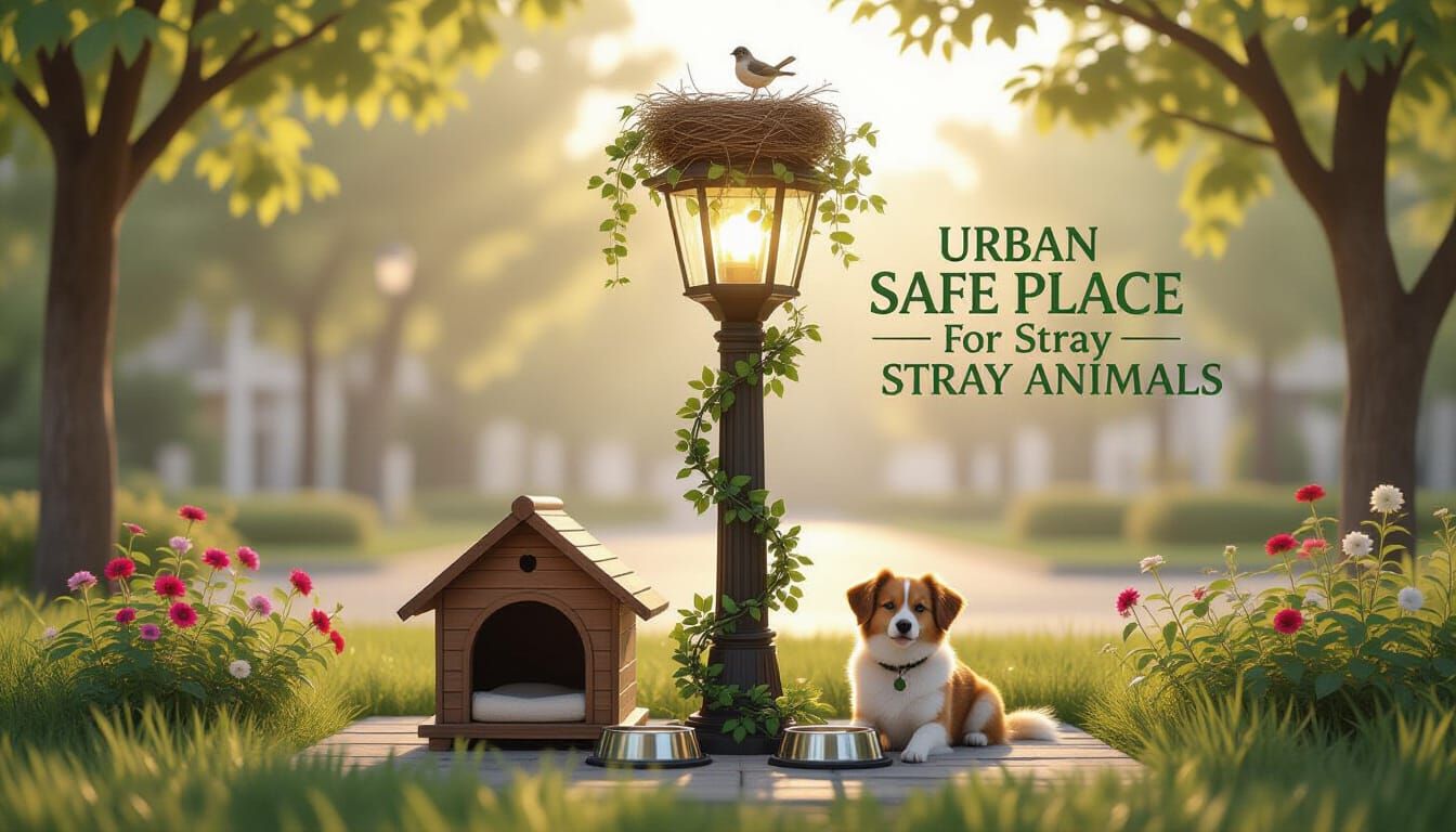 Креирај соларн светилка, бандера со куќарка за куче најдоле,...