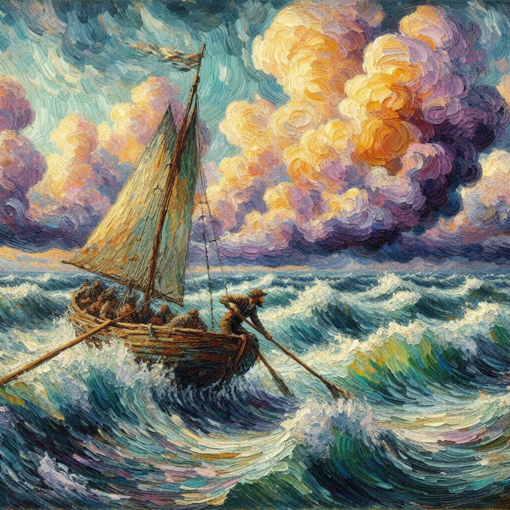 Sailing in wild waves