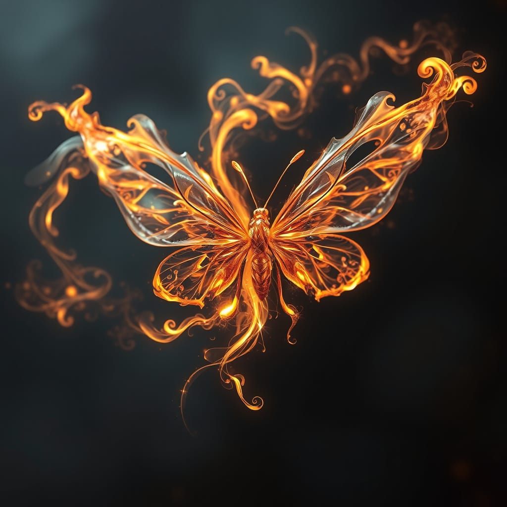 Fire Butterfly  by @zephyrael