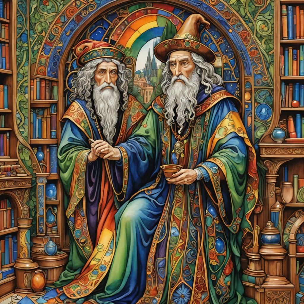 Wizards in library