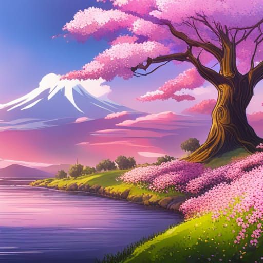 Pink Blossom - AI Generated Artwork - NightCafe Creator