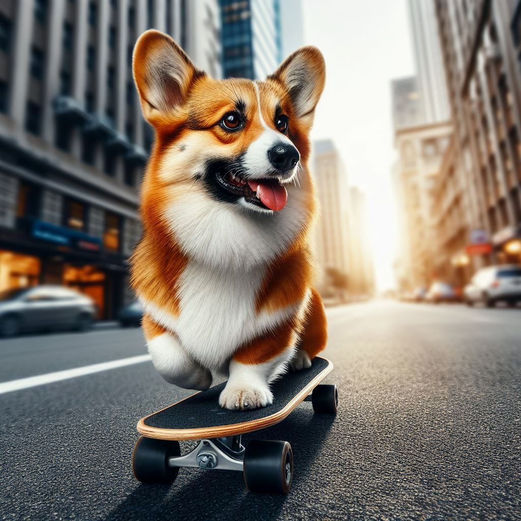 Corgi skater