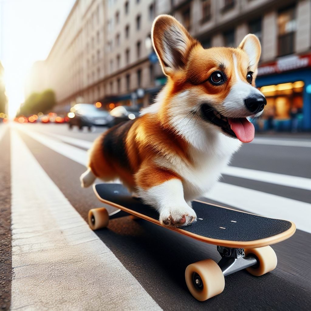 Corgi skater