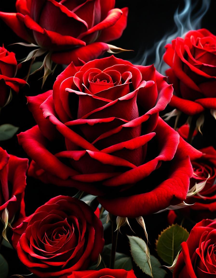 Red Roses - AI Generated Artwork - NightCafe Creator