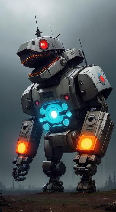 Colossal Robots Broken Forgotten Nameless Grinning Mascots w...