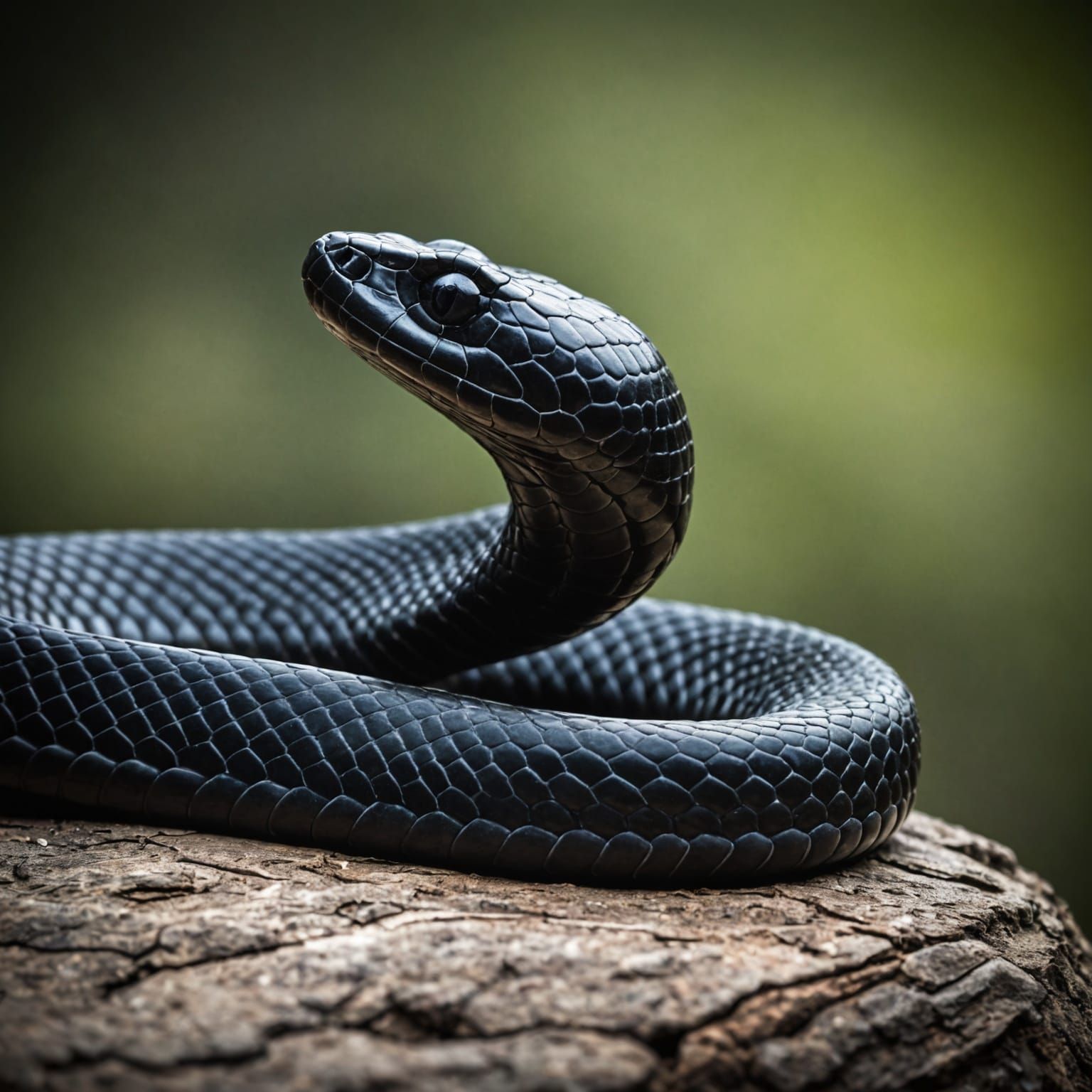 Profile of a black snake.
vignette
