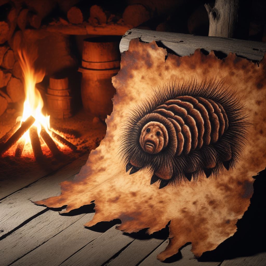 Hide Drawing of Ancient Giant Tardigrade