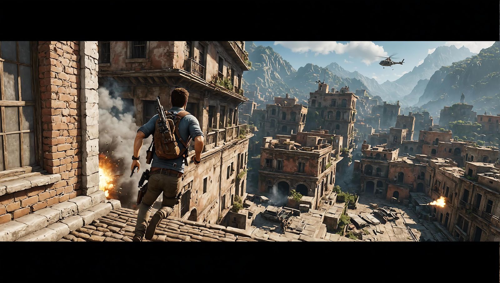 “Uncharted 2: Among Thieves” Helicopter scene